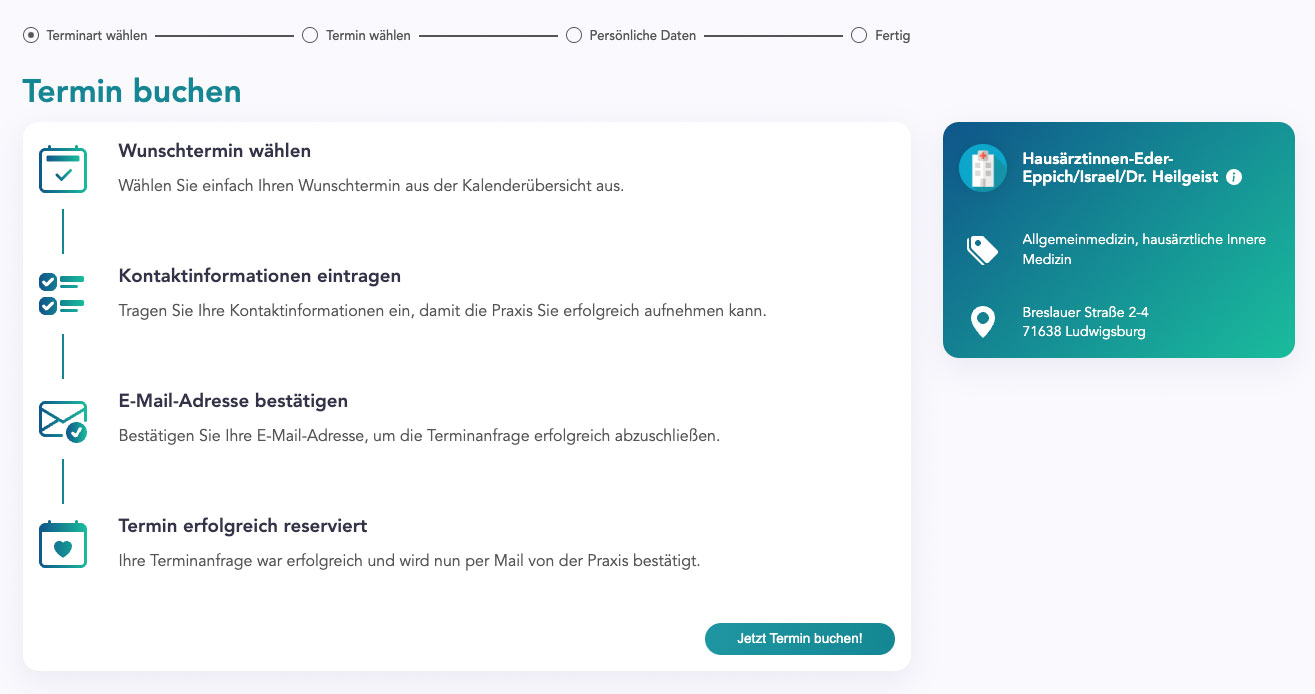 Online-Terminbuchung auch für Impfsprechstunde ab sofort möglich